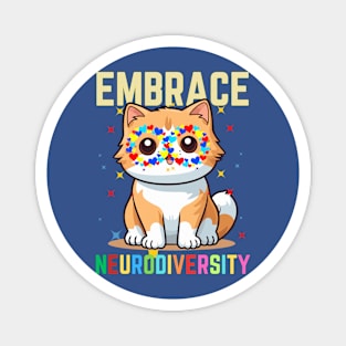 EMBRACE NEURODIVERSITY CAT Magnet